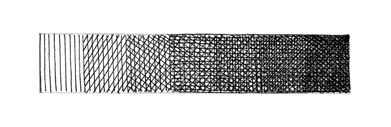 Cross hatching value scale