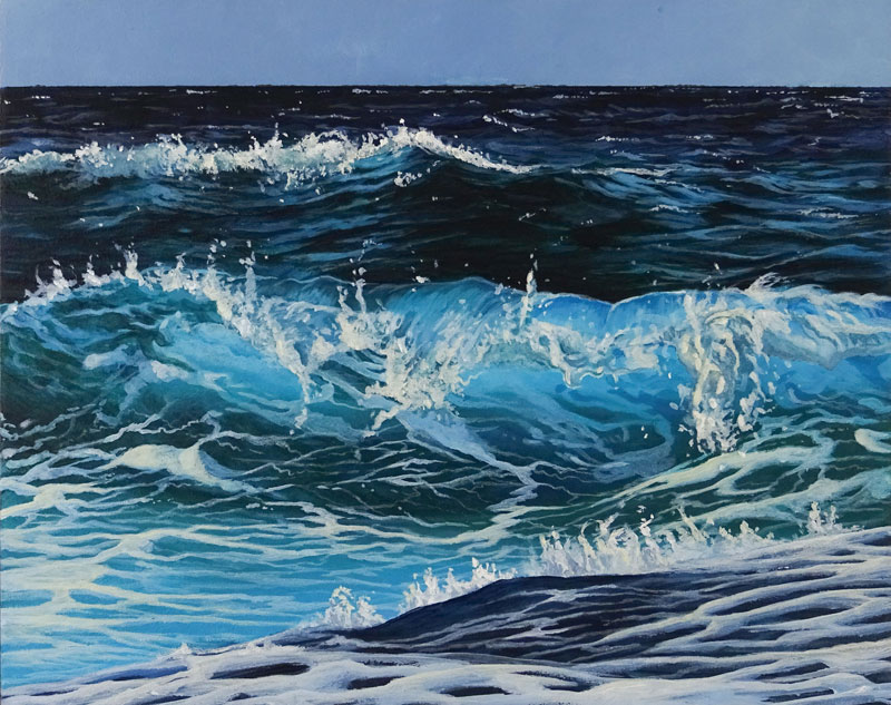 How to paint waves with acrylics