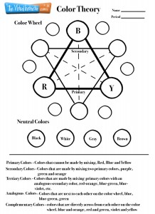 Color Wheel Chart Worksheet