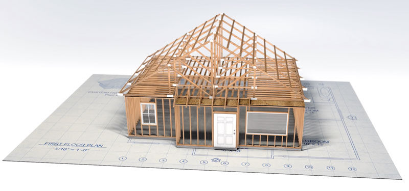 Drawing construction compared to building