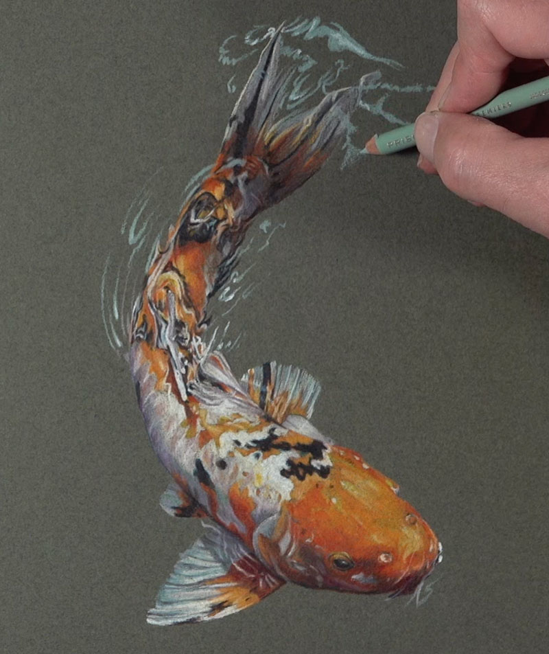 Adding water ripples around the fish