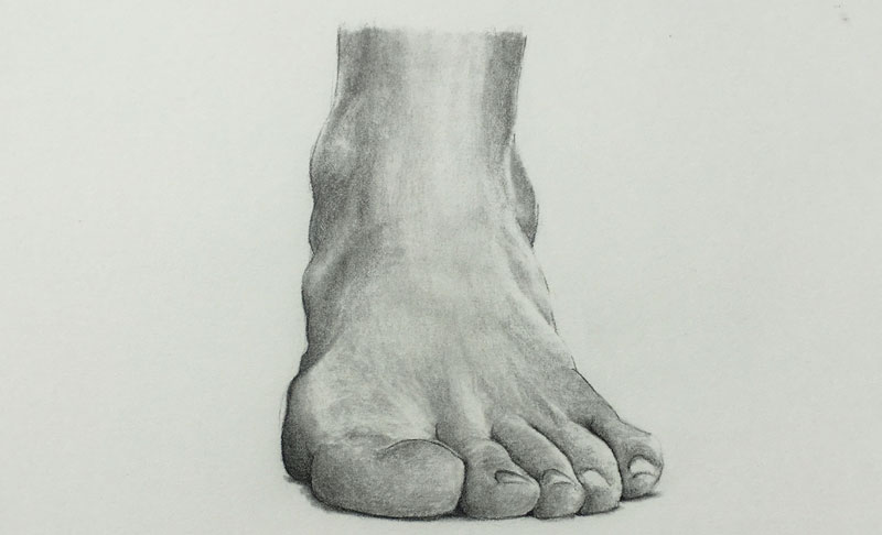 How to draw feet