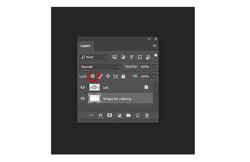 Locking layers in Photoshop