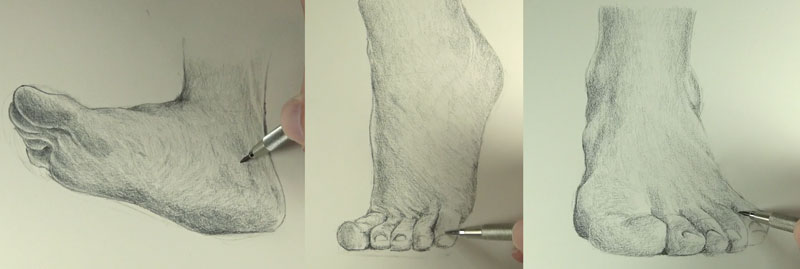 How to shade feet