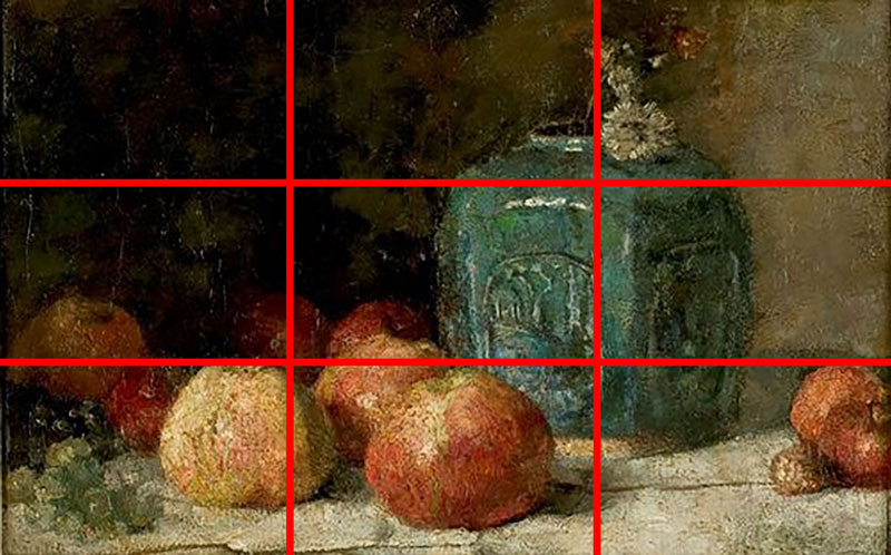 Van Gogh uses the rule of thirds